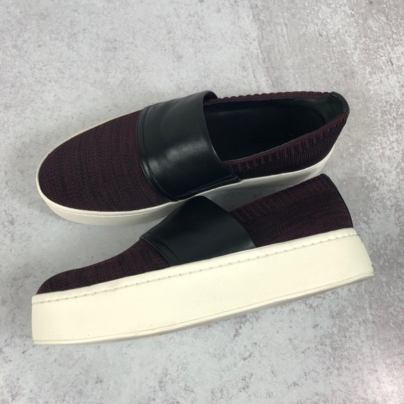 New Vince platform leather knit sneaker 6.5 - Picture 3 of 5